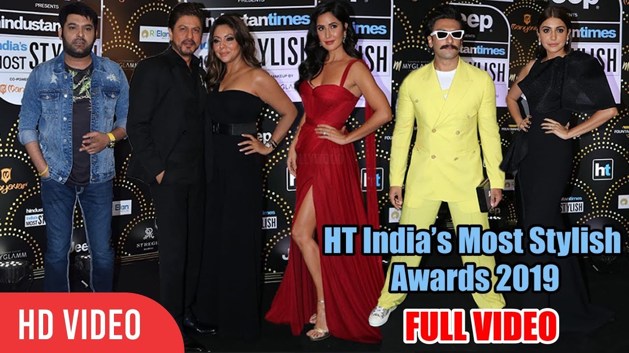 UNCUT - HT Most Stylish Awards 2019 | Shahrukh Khan, Ranveer, katrina, Akshay, Anushka